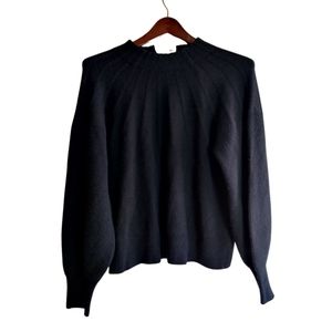Anthropologie High Neck Black Wool Sweater